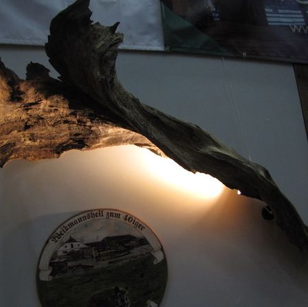 Lampe aus Holzstamm